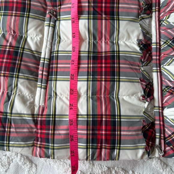 NEW WITH TAGS Talbots Stewart Puffer Plaid Vest Jacket Red White Plus Size 3XL - Picture 9 of 10